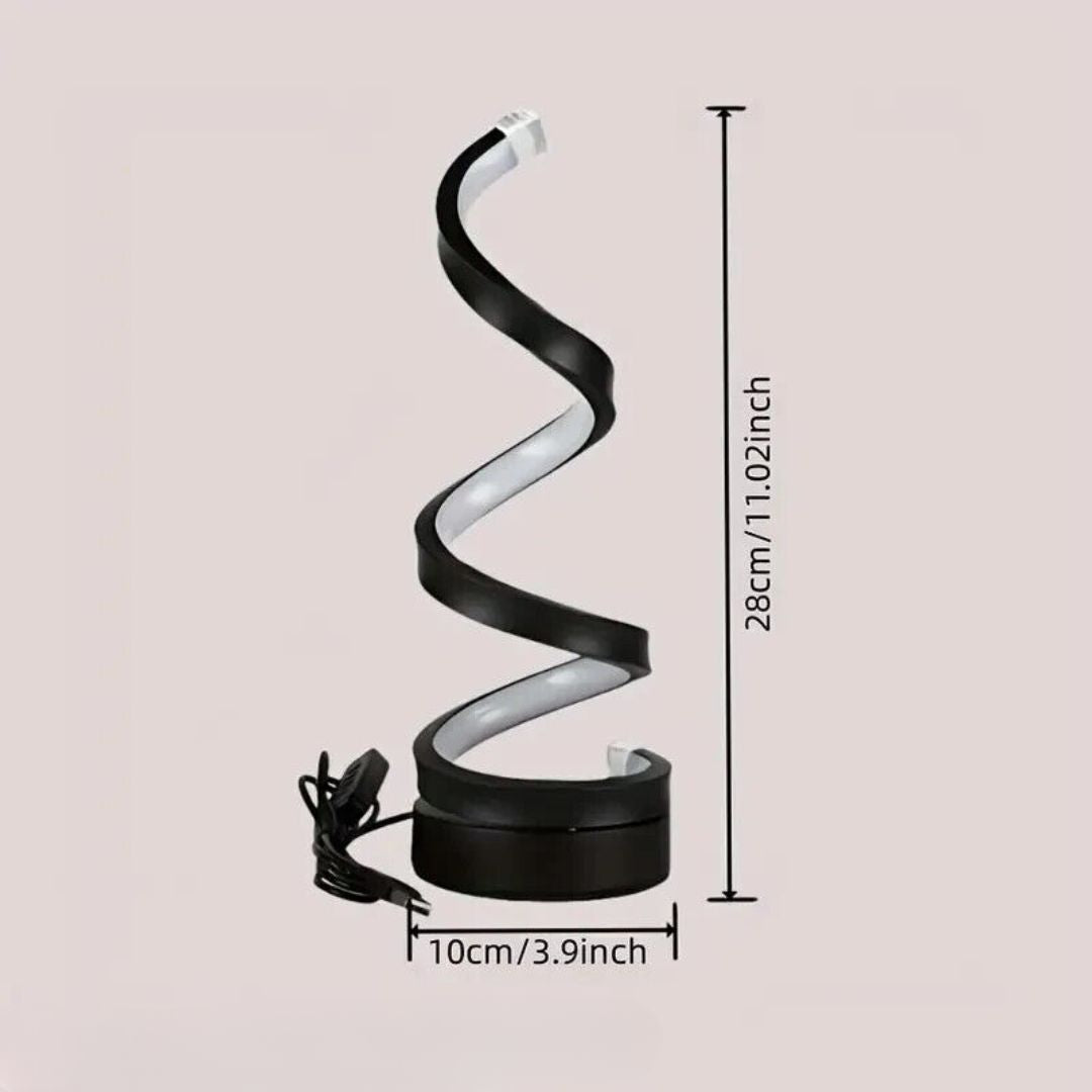 LED Tischlampe dimmbar Touch Spiraldesign Schreibtischlampe Nachttisch
