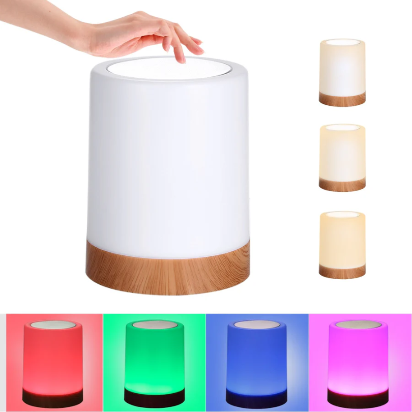 Dimmbares LED-Nachtlicht mit Farbwechsel für Schlafzimmer
