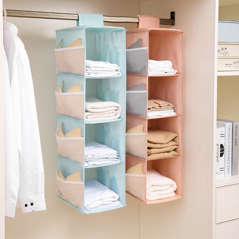 Hängender Kleiderschrank Organizer mit Etagen – faltbar