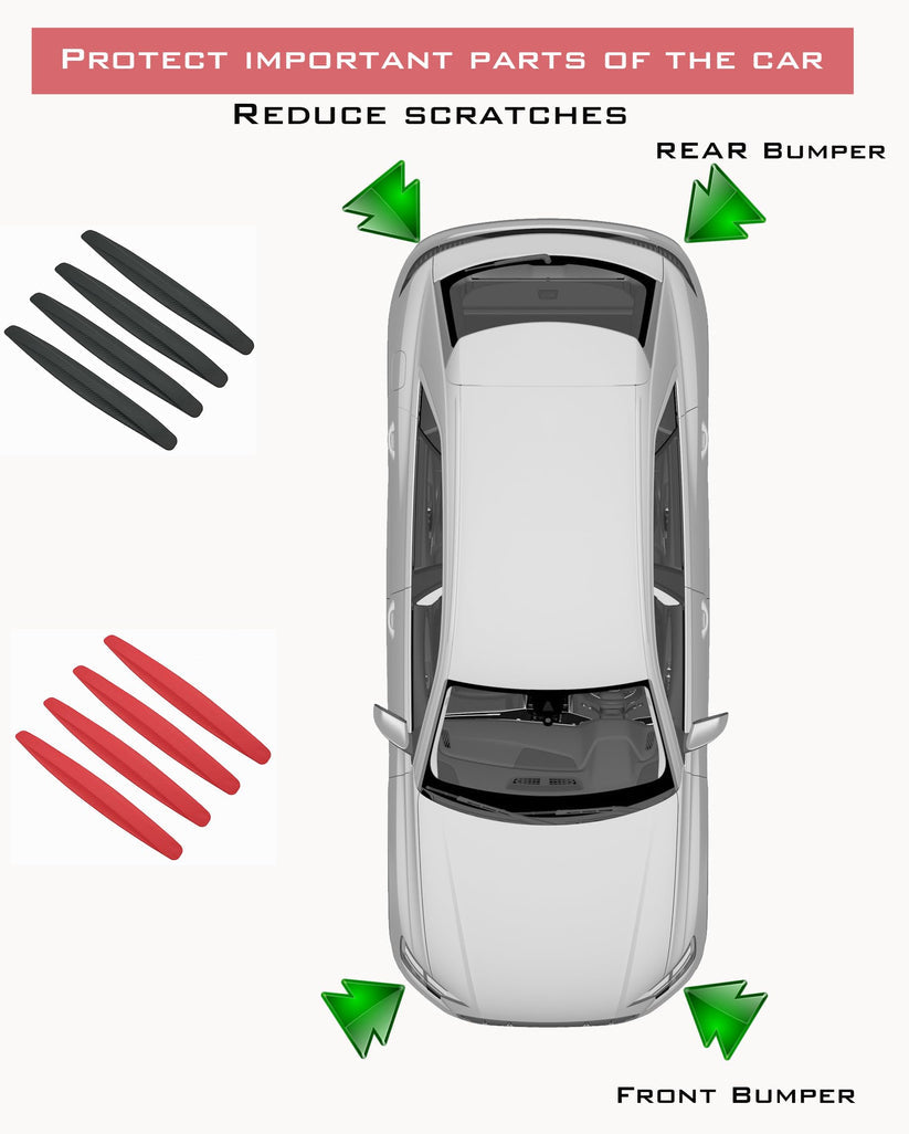 PVC Türschutzleisten & Stoßfängerschutz mit 3M-Klebeband für Autos