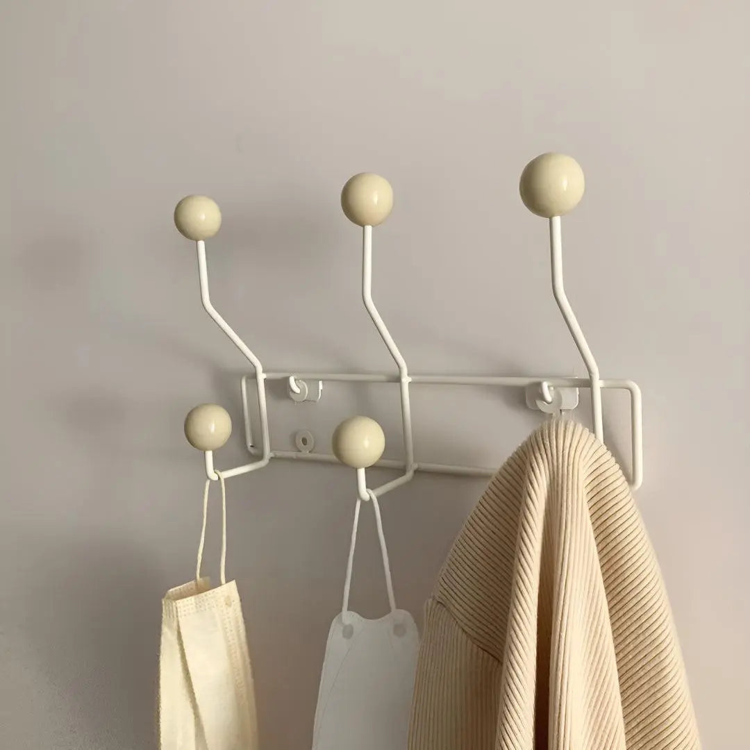 Wandgarderobe Gusseisen mit 3-4 Haken - Mid-Century Design