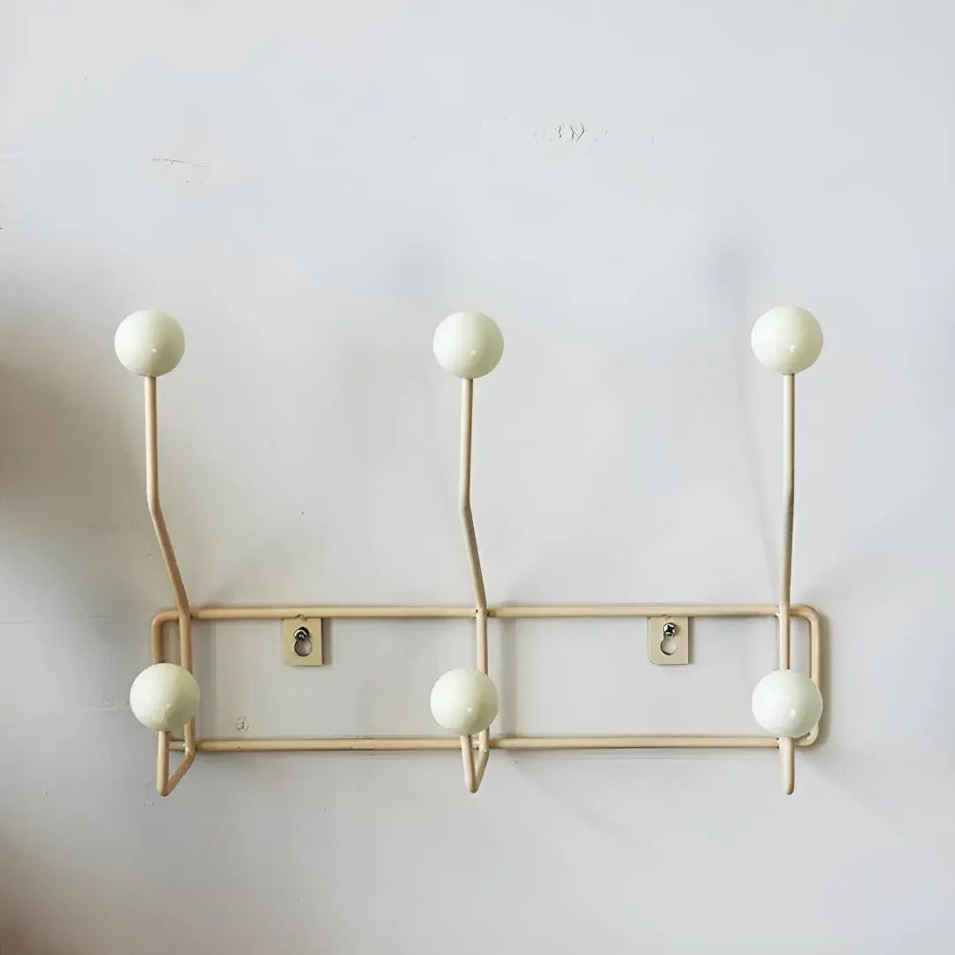 Wandgarderobe Gusseisen mit 3-4 Haken - Mid-Century Design