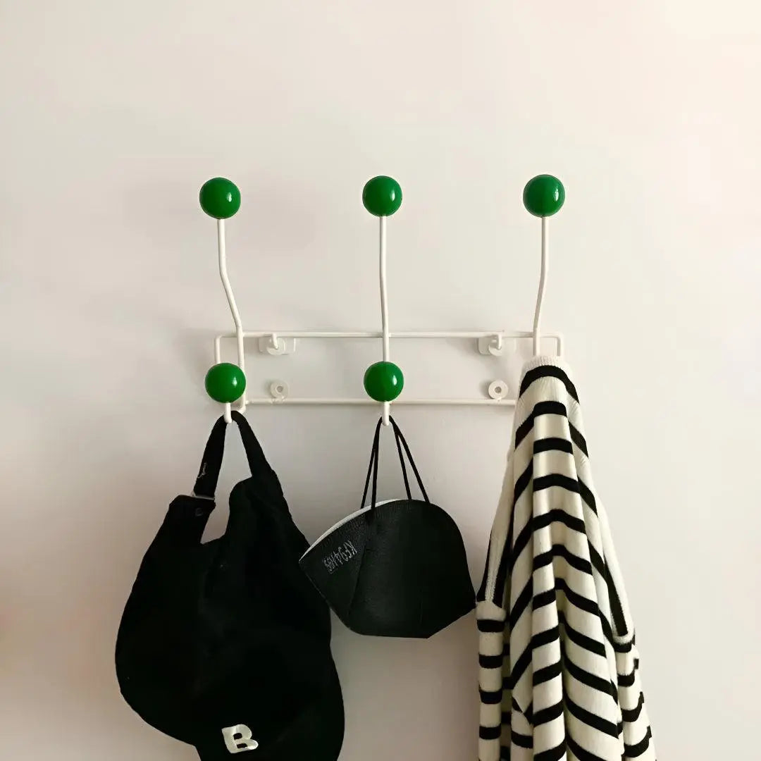 Wandgarderobe Gusseisen mit 3-4 Haken - Mid-Century Design