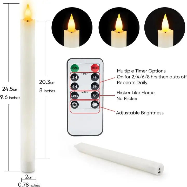 LED Wachskerzen wiederaufladbar – flammenlos mit 3D-Effekt