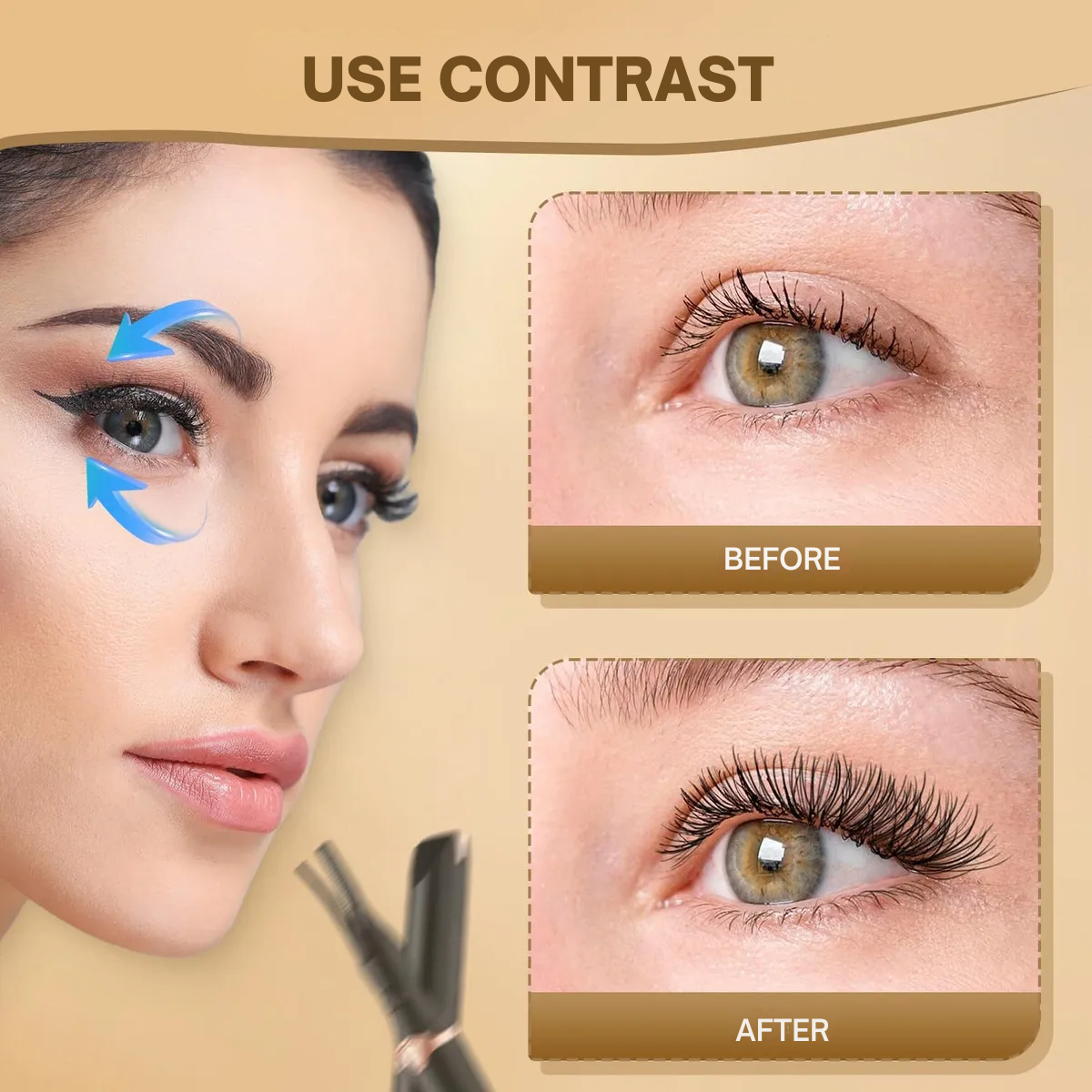 Elektrische Wimpernzange mit 3 Temperaturstufen für langanhaltenden Schwung