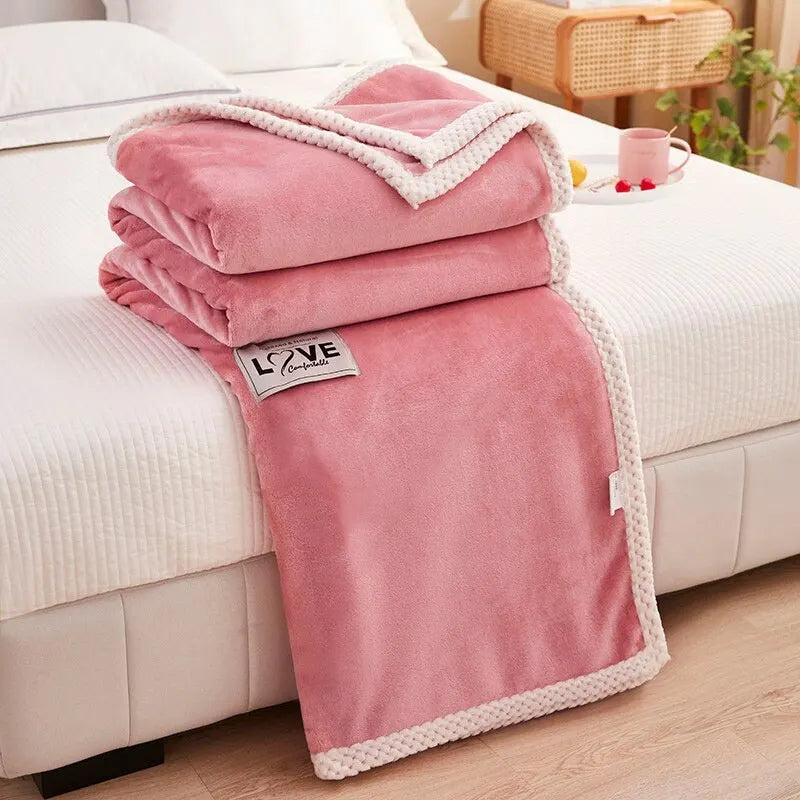 Flanell-Fleece Wohndecke 70x100 cm – weich und leicht