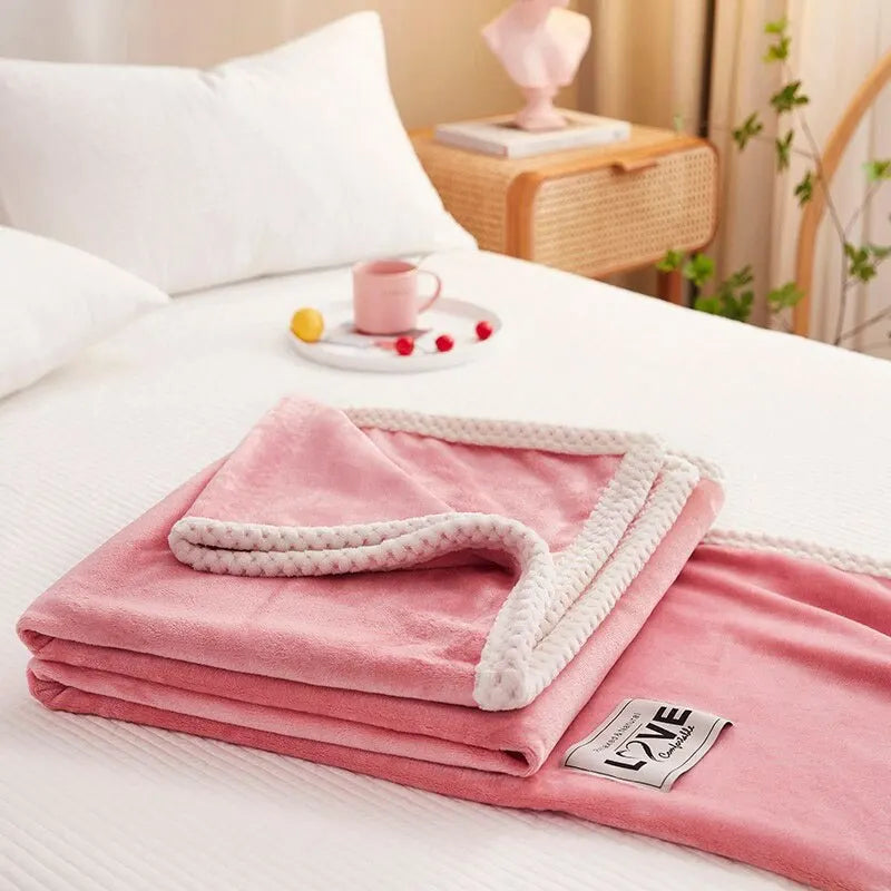 Flanell-Fleece Wohndecke 70x100 cm – weich und leicht