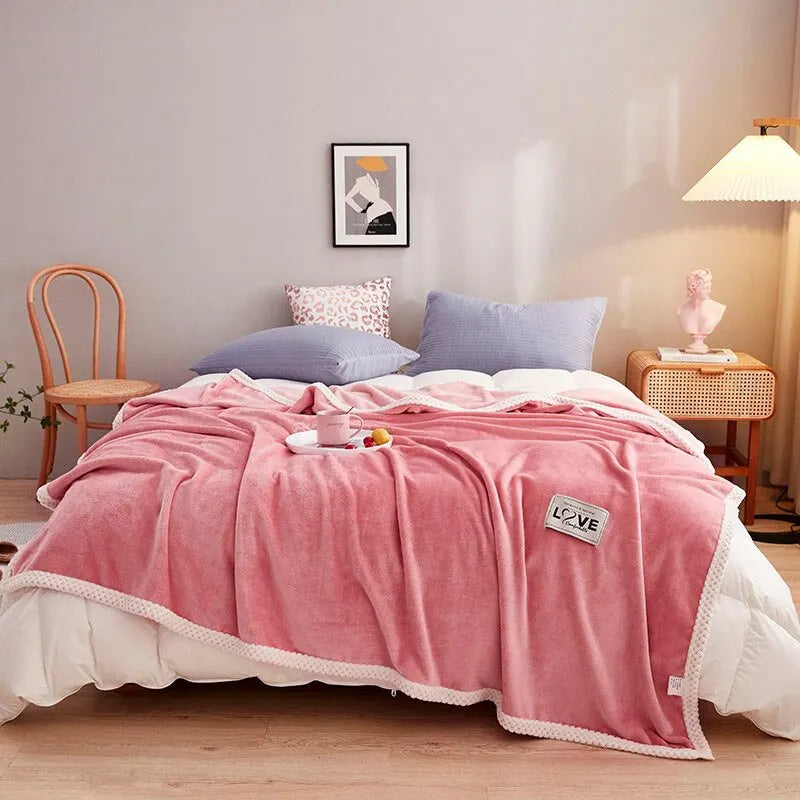Flanell-Fleece Wohndecke 70x100 cm – weich und leicht
