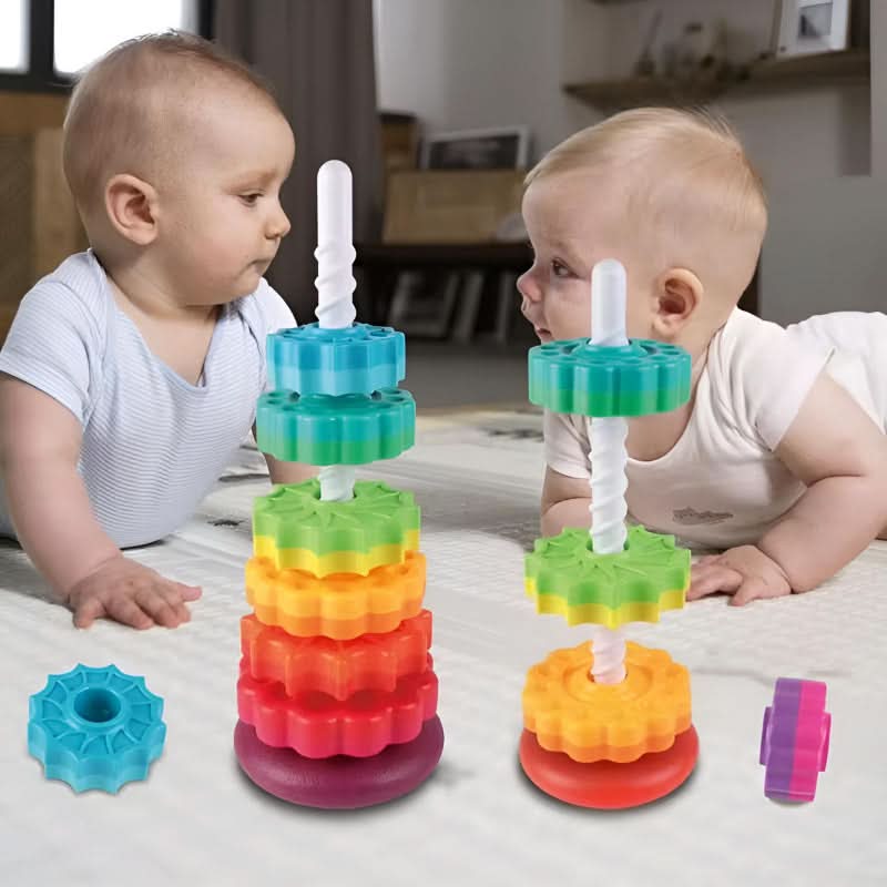 Stapelturm Baby Lernspielzeug - Motorik Förderung ab 6 Monate