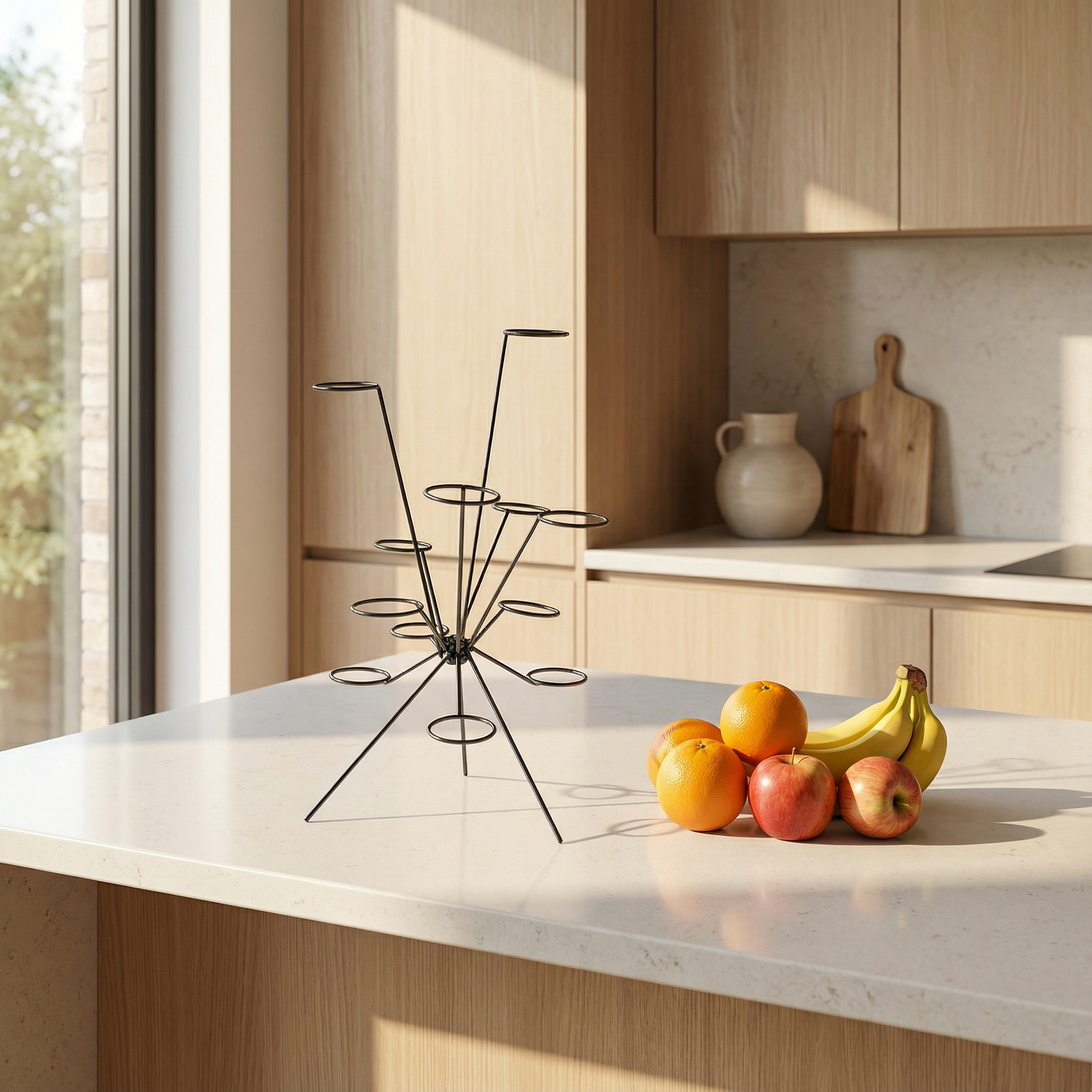 Edelstahl Obstständer für Küche - Moderne Obstschale für Tisch