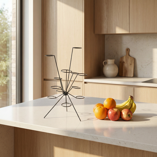 Edelstahl Obstständer für Küche - Moderne Obstschale für Tisch