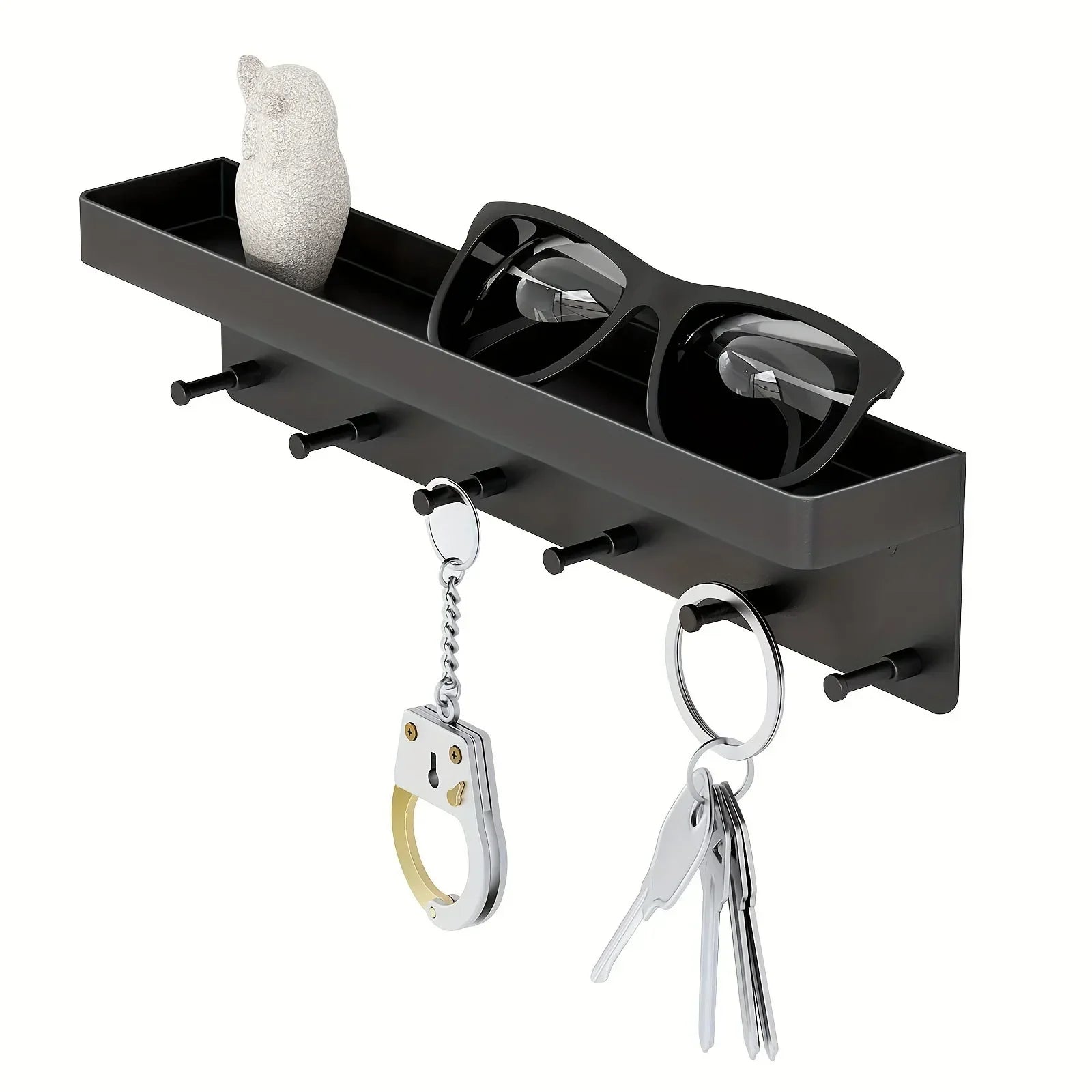 Wandregal mit Haken und Ablagefach – Platzsparende Wandorganisation