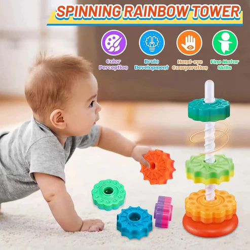 Stapelturm Baby Lernspielzeug - Motorik Förderung ab 6 Monate