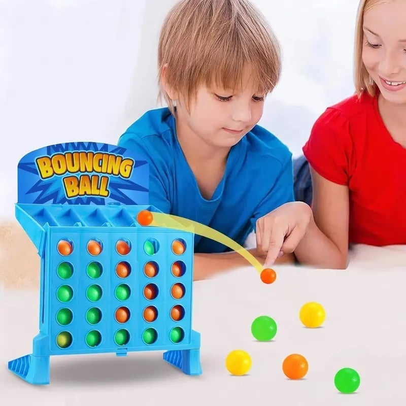 Geschicklichkeitsspiel 4 Gewinnt mit Bounce Action für die Familie