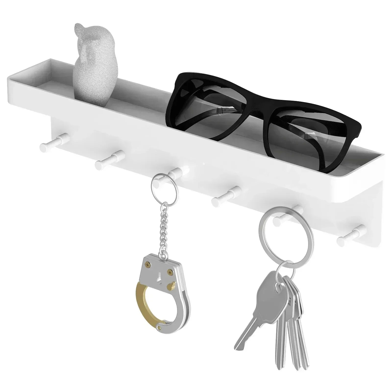 Wandregal mit Haken und Ablagefach – Platzsparende Wandorganisation