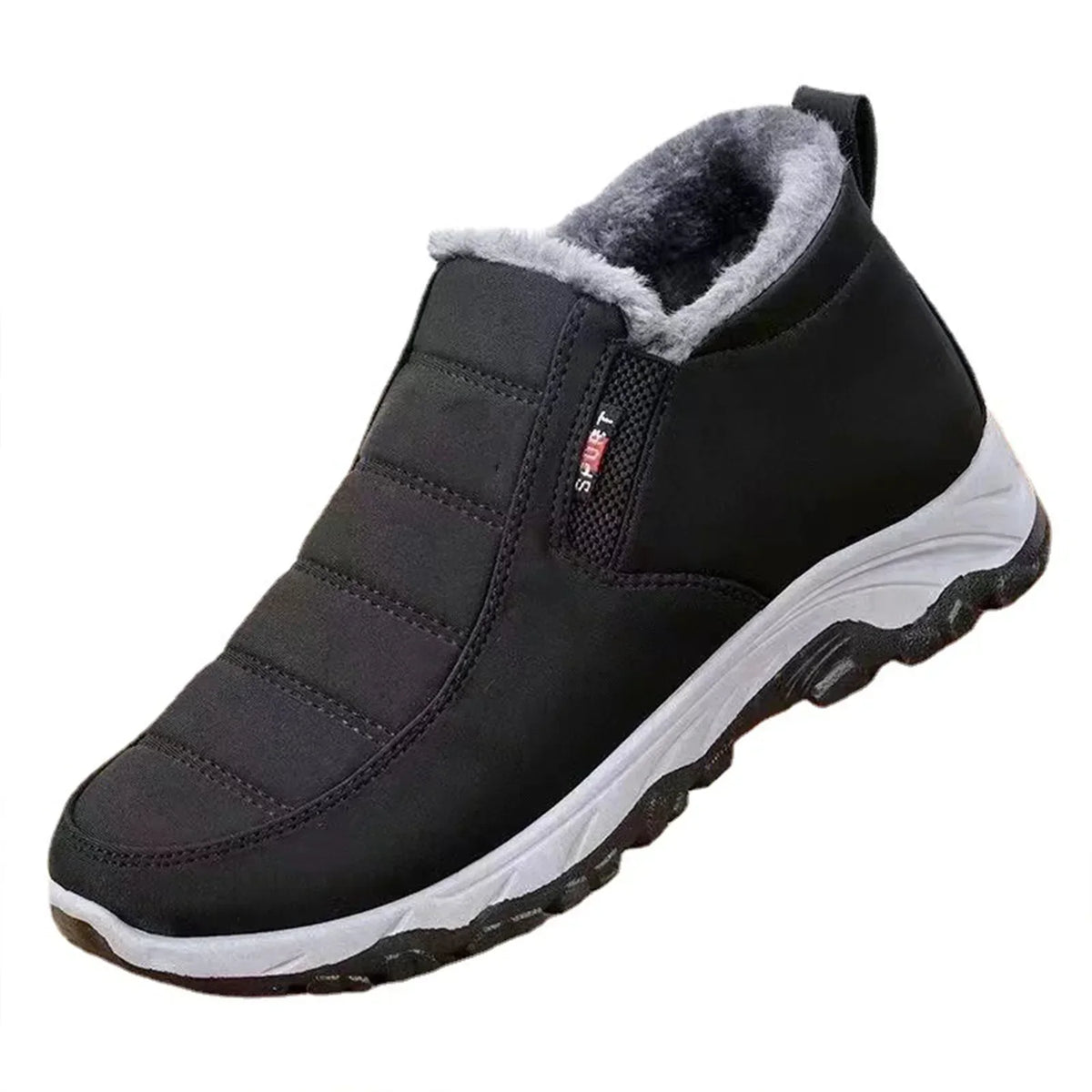 Gefütterte Damen Winterstiefel zum Reinschlüpfen wasserabweisend