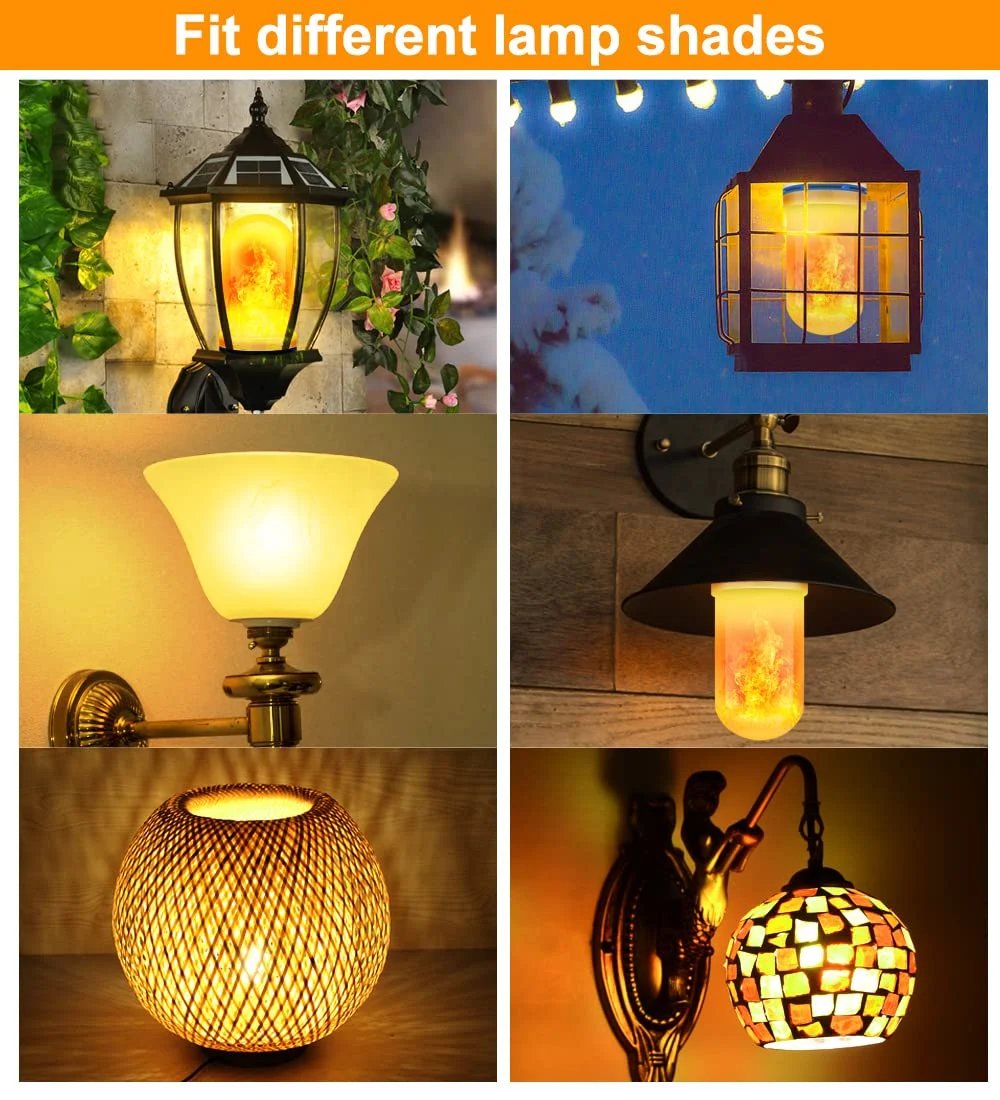 LED Flammen Glühbirne E26 - Flammeneffekt Leuchtmittel für Atmosphäre