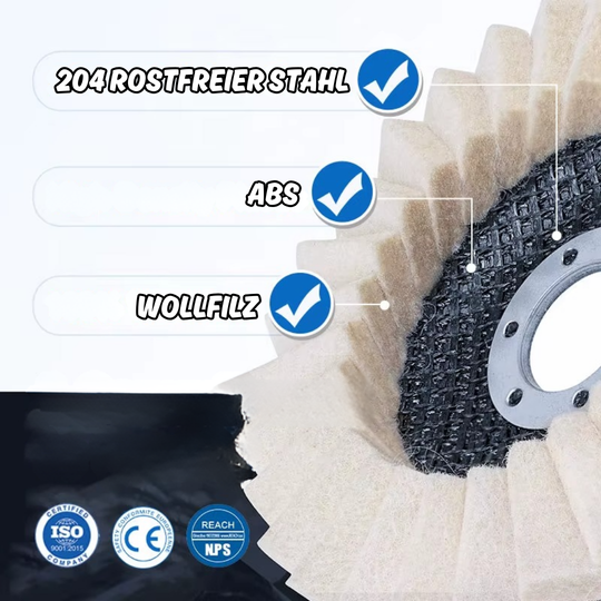 Hochglanz Polierpad für Winkelschleifer 125mm - Metall Rost Politur