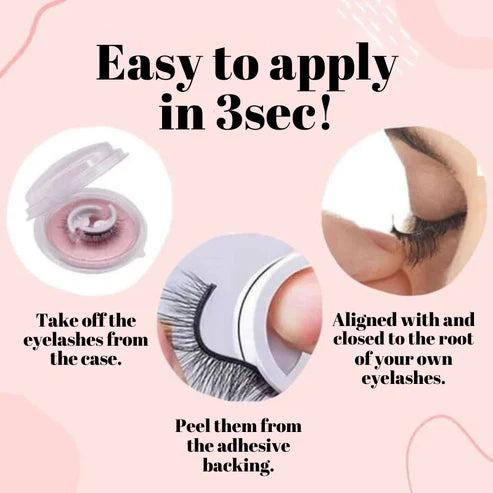 Selbstklebende Wimpern ohne Kleber - Wiederverwendbare Falsche Wimpern