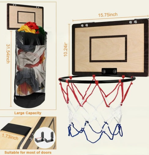 Basketball Wäschekorb zum Hängen – Türmontage für Kinderzimmer