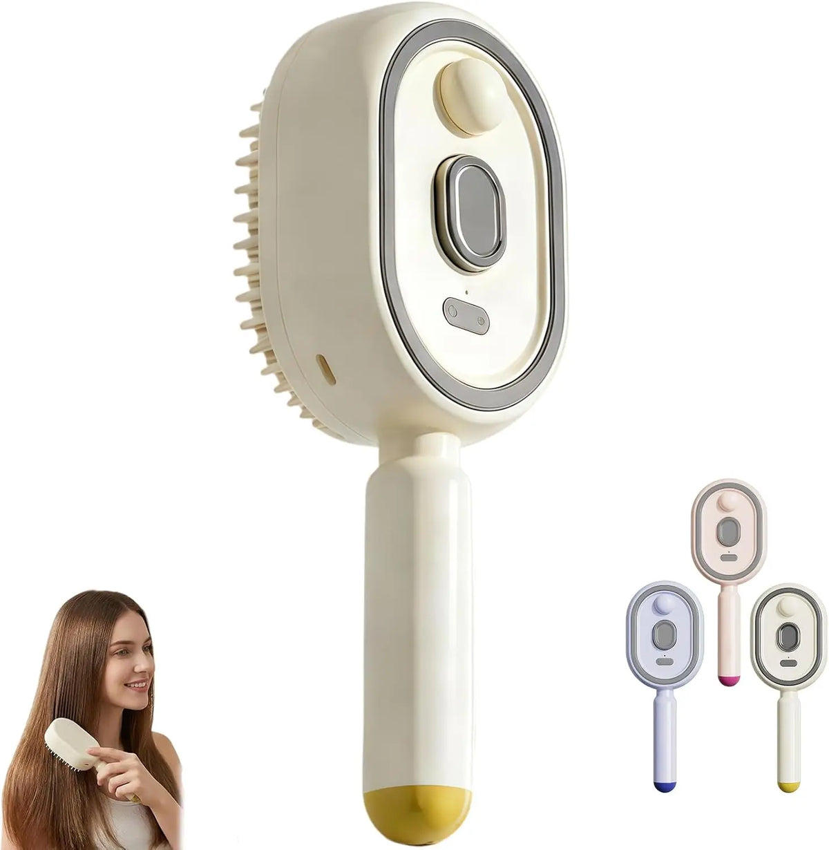 Elektrische Entwirrbürste mit Sprühfunktion und Kopfhautmassage