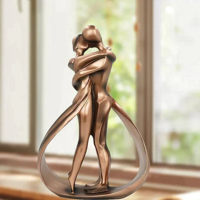 Bronze Skulptur Zwei Figuren - Deko Figur für Wohnzimmer