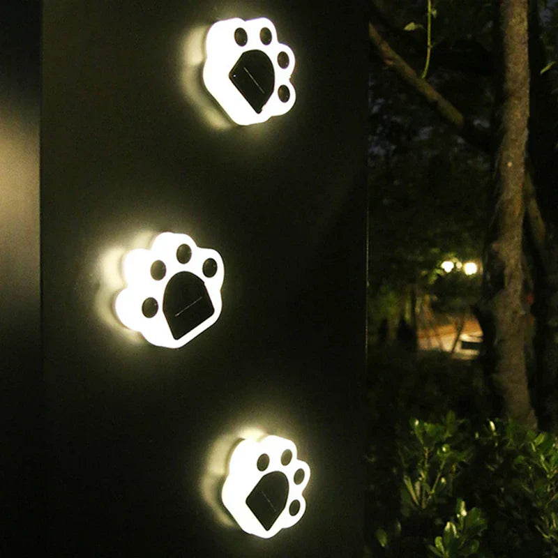 Solar LED Gartenlichter Pfoten Design - Wetterfest Automatisch 9h