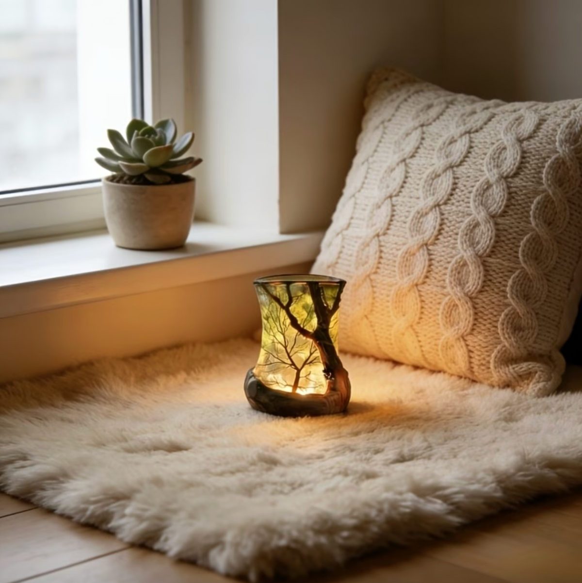 LED Atmosphärenleuchte mit Baumschatten-Projektion für Zuhause