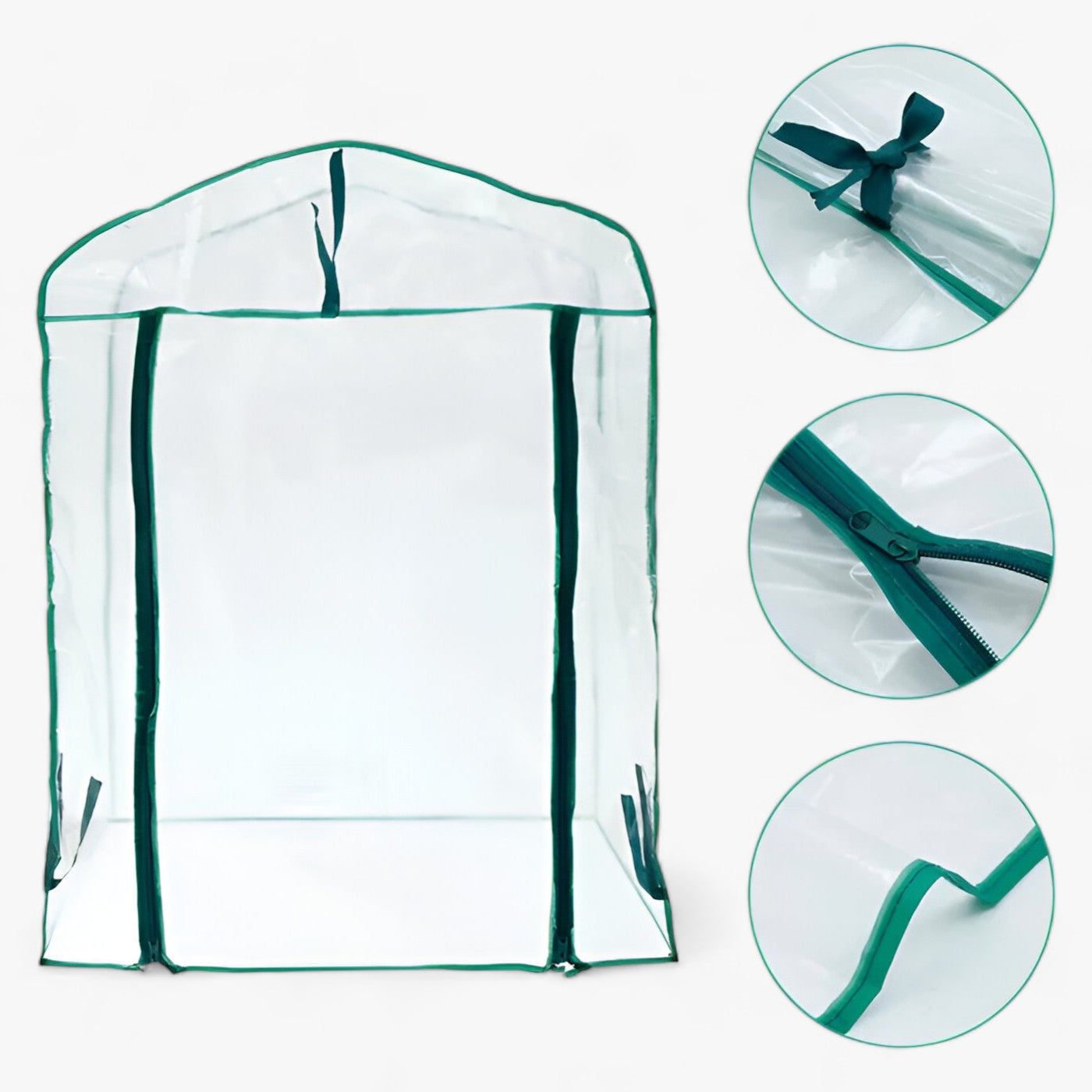Transparente Pflanzenabdeckung PVC - Wetterschutz mit Reißverschluss