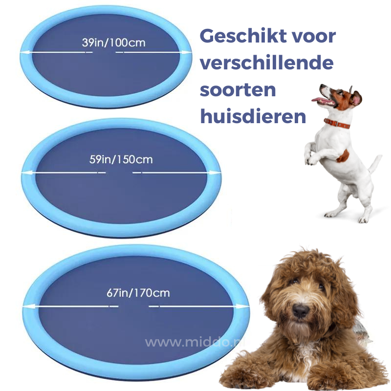 Wasserspielmatte für Garten - Sprinkler Matte für Kinder und Haustiere