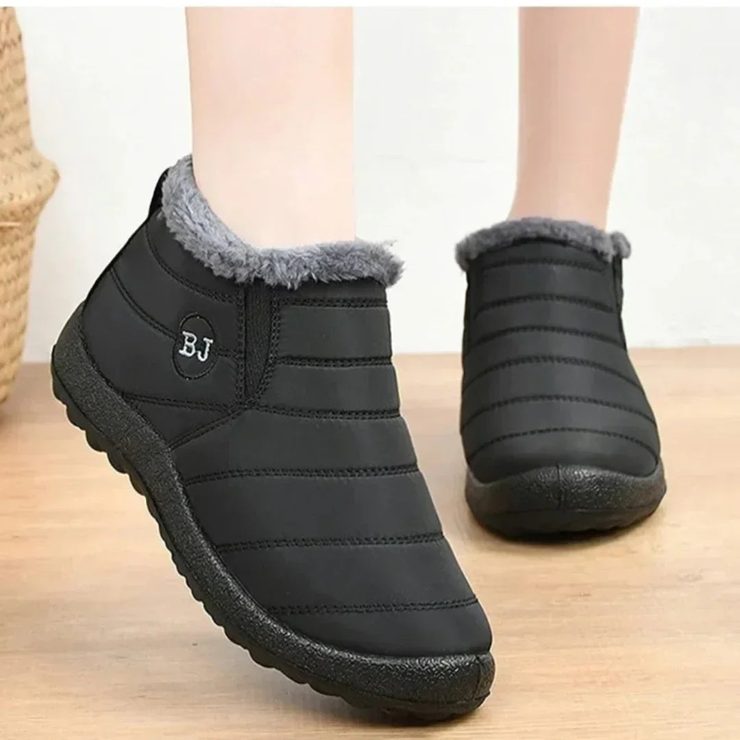 Damen Winterstiefel wasserabweisend mit Plüschfutter und Antirutschsohle