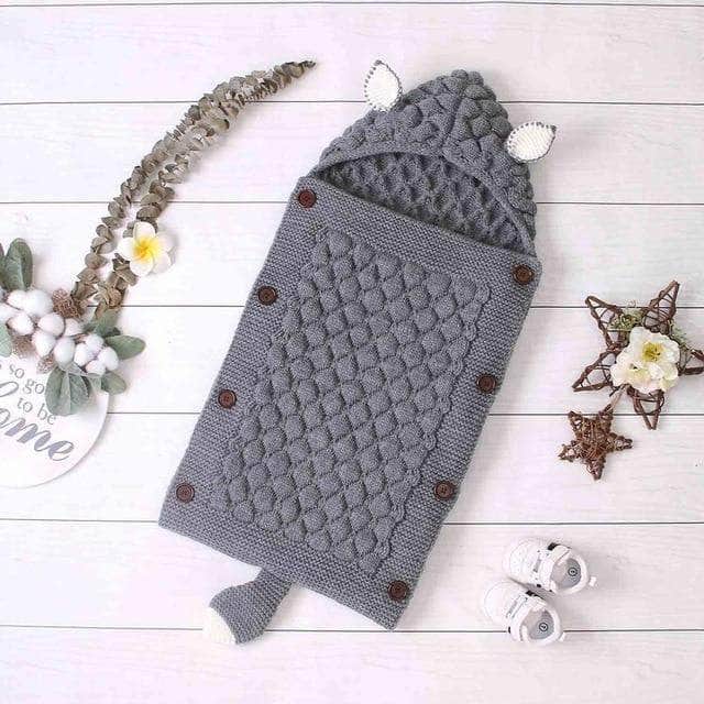 Gestrickter Baby-Schlafsack mit Öhrchen – Atmungsaktiv & Bequem
