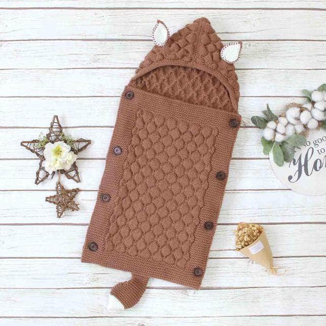 Gestrickter Baby-Schlafsack mit Öhrchen – Atmungsaktiv & Bequem
