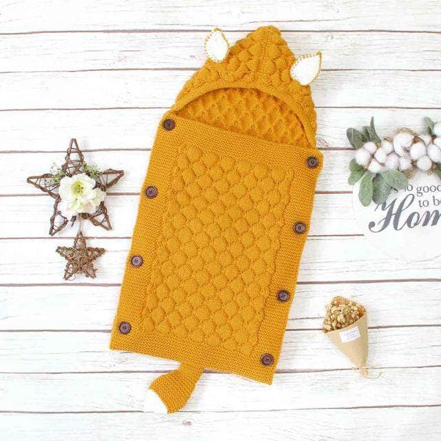 Gestrickter Baby-Schlafsack mit Öhrchen – Atmungsaktiv & Bequem