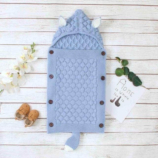 Gestrickter Baby-Schlafsack mit Öhrchen – Atmungsaktiv & Bequem