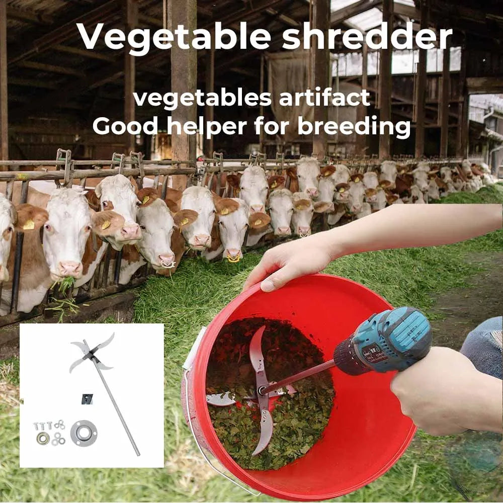 Futterschneider Edelstahl - Gras Häcksler für Tierfutter und Gemüse