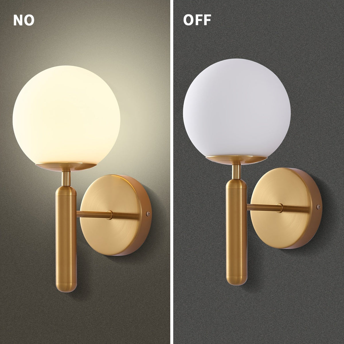 Glas Wandleuchte mit Kugelform für elegantes Ambiente