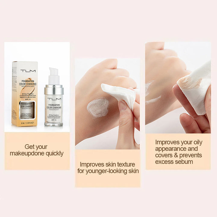 Foundation mit Farbanpassung – Für jeden Hautton, leicht & langanhaltend