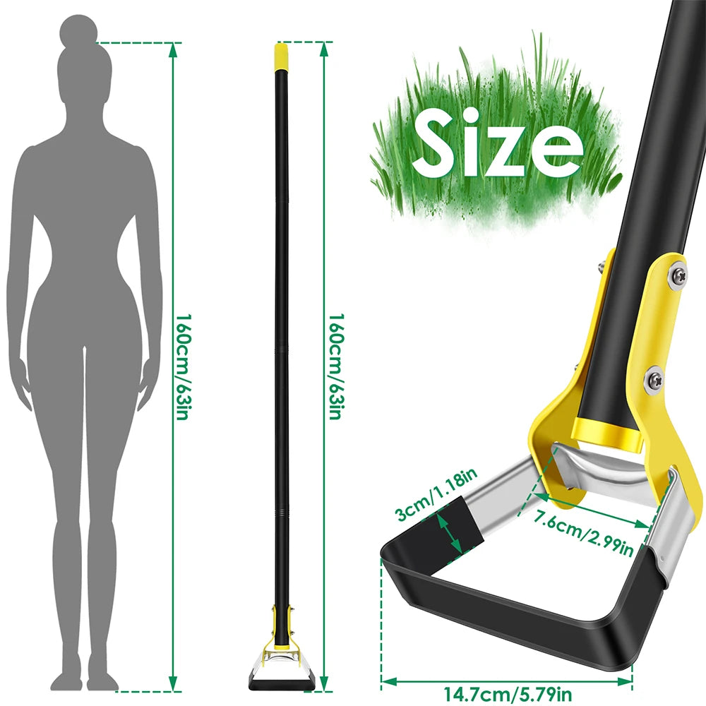 Ergonomische Gartenhacke mit langem Stiel - Unkrautentferner 120-160cm
