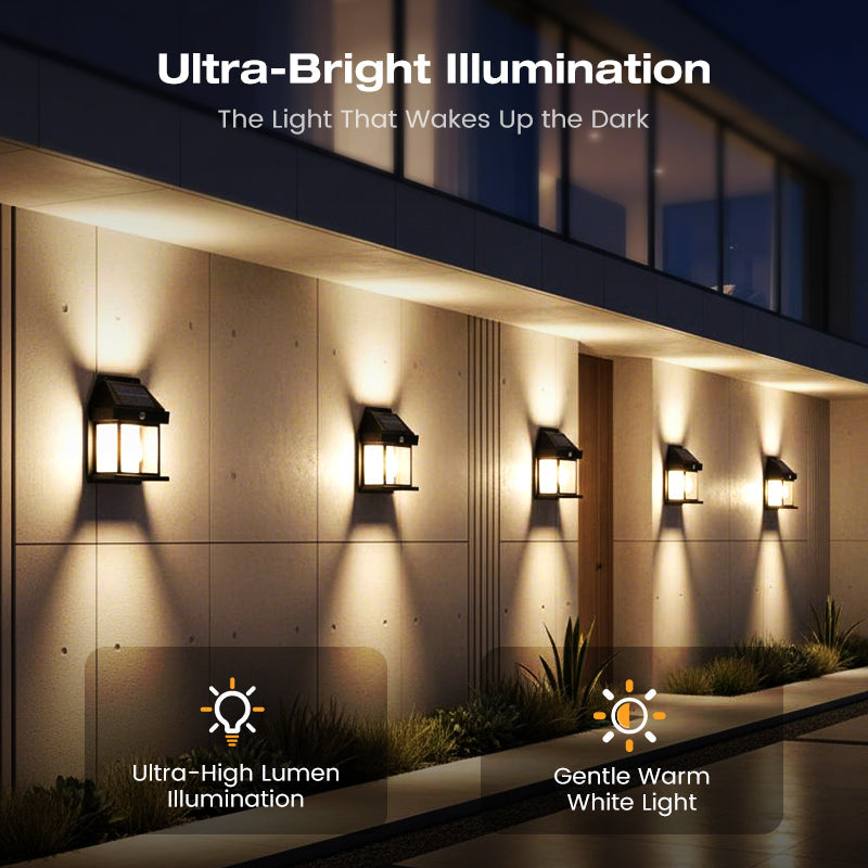 Solar Außenleuchte mit Bewegungsmelder – IP65 LED Sicherheitslicht