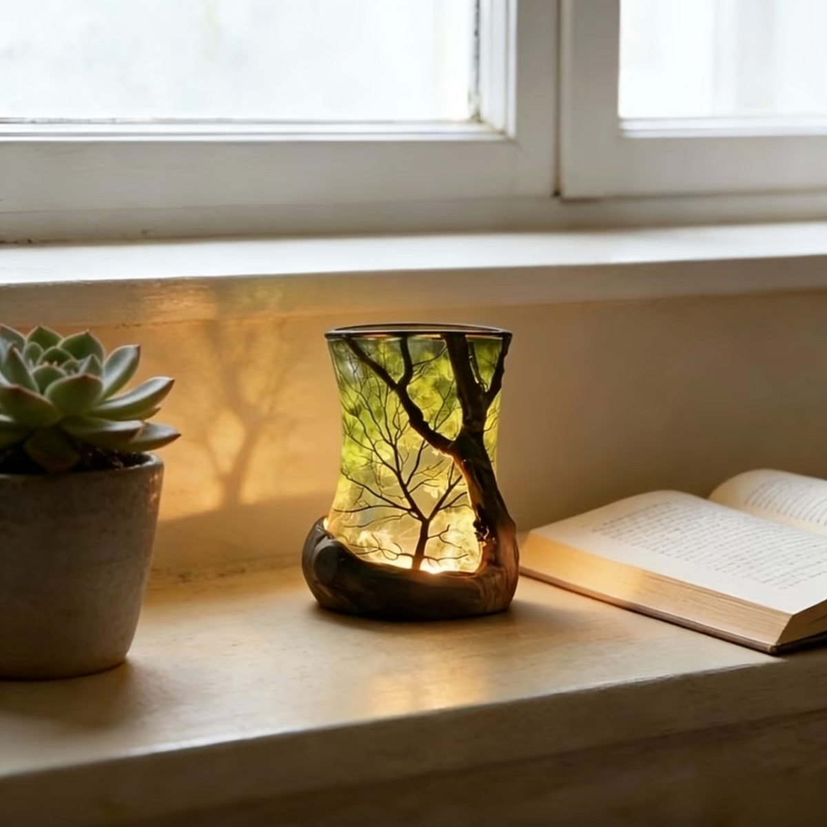 LED Atmosphärenleuchte mit Baumschatten-Projektion für Zuhause