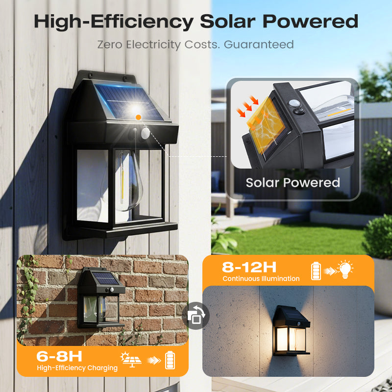 Solar Außenleuchte mit Bewegungsmelder – IP65 LED Sicherheitslicht
