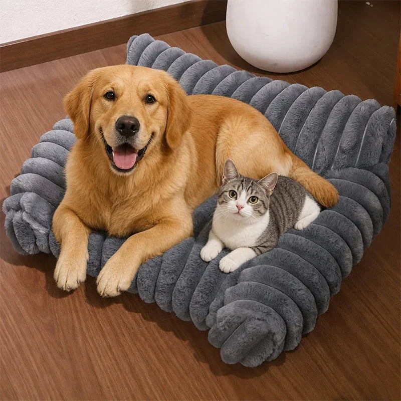Haustierbett für Katzen und Hunde – weich gepolstert mit erhöhten Rändern
