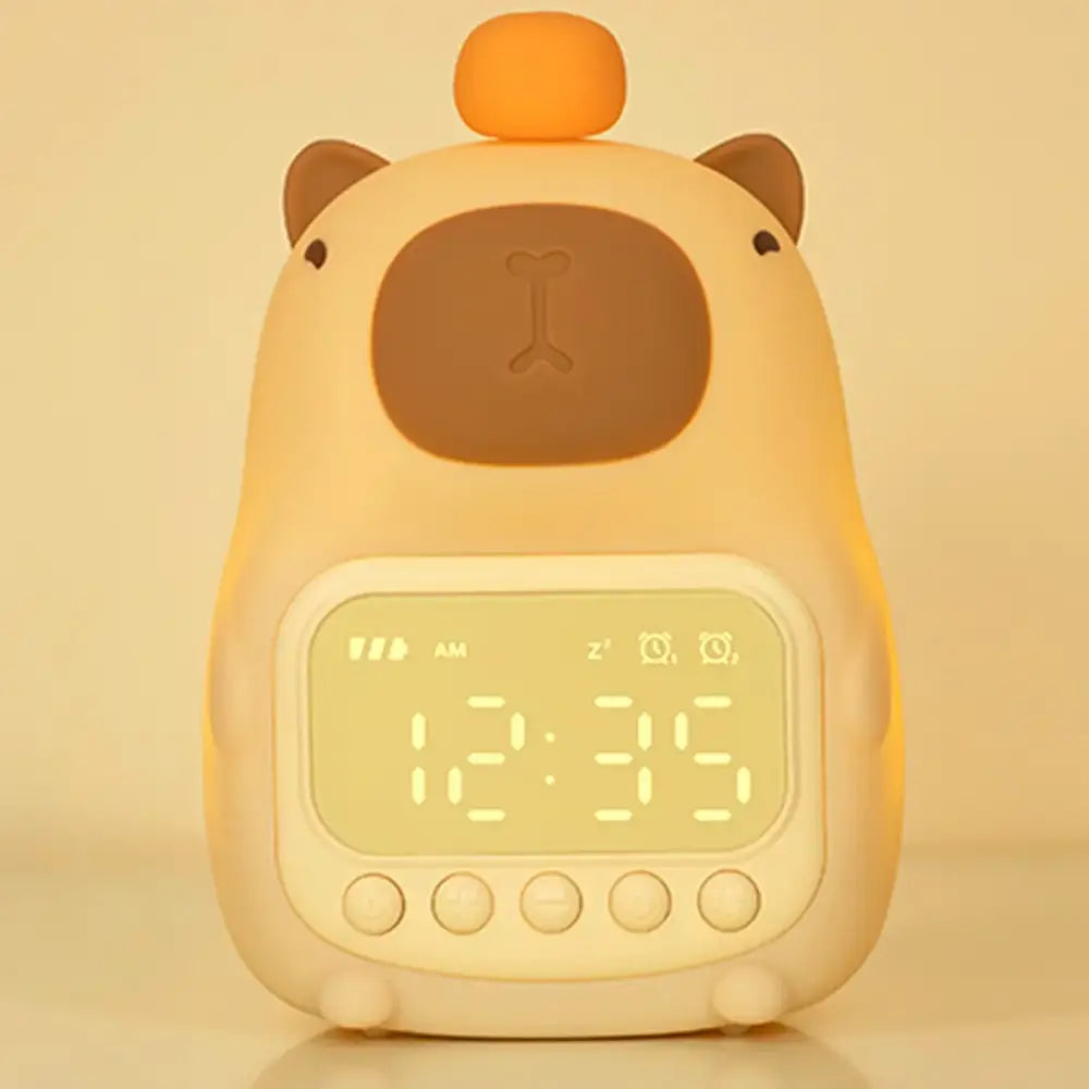 Digitaler Capybara Wecker mit Nachtlicht und LED-Display für Kinderzimmer