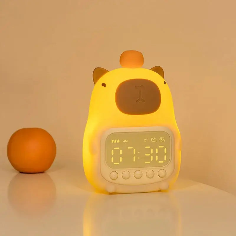 Digitaler Capybara Wecker mit Nachtlicht und LED-Display für Kinderzimmer