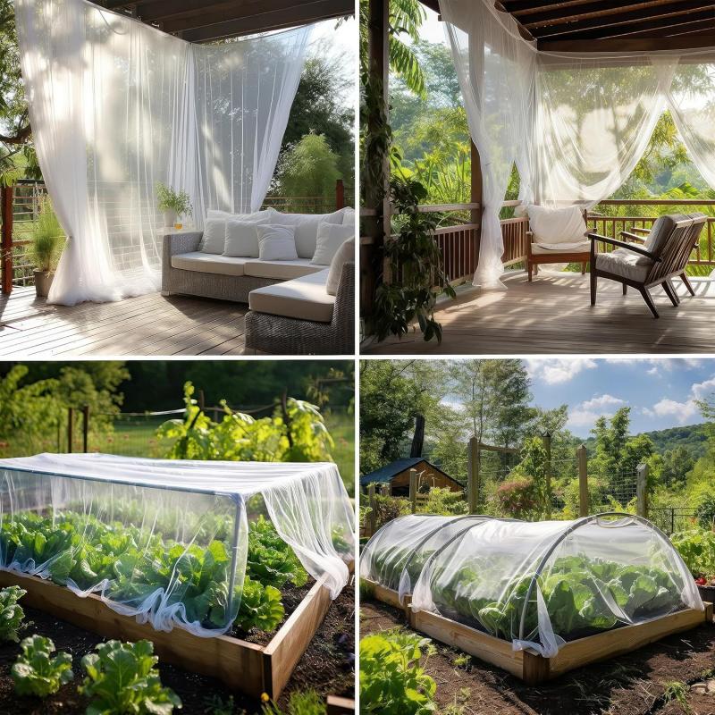 Insektenschutznetz für Terrasse, Garten & Gewächshaus – 2,4 x 4 m