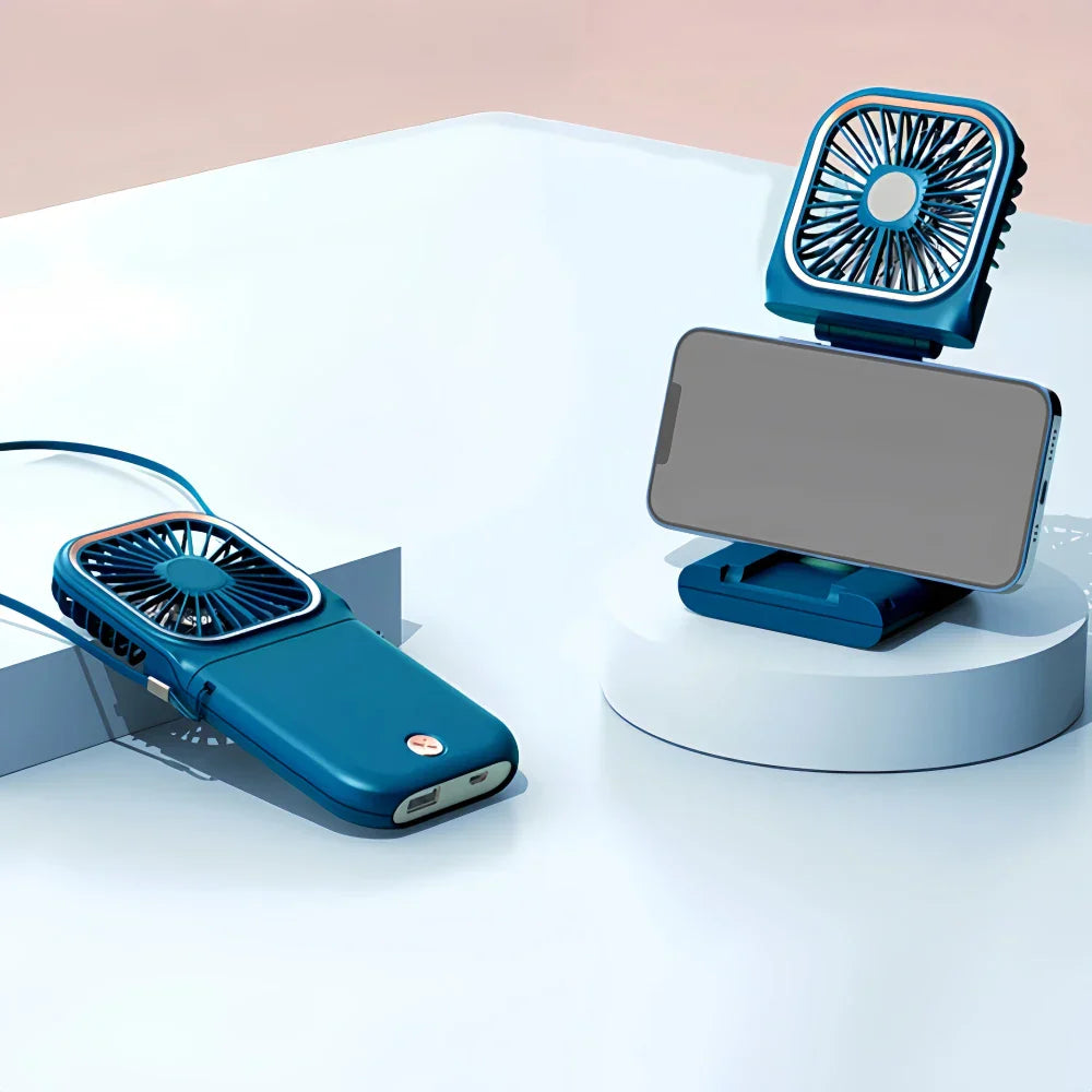 Faltbarer Handfächer Wiederaufladbar – 3000 mAh Akku, 3 Stufen
