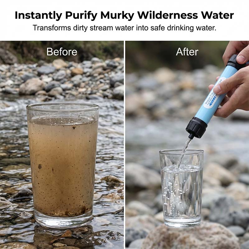 Schwerkraft-Wasserfilter – Sauberes Trinkwasser ohne Pumpe für Outdoor & Notfall