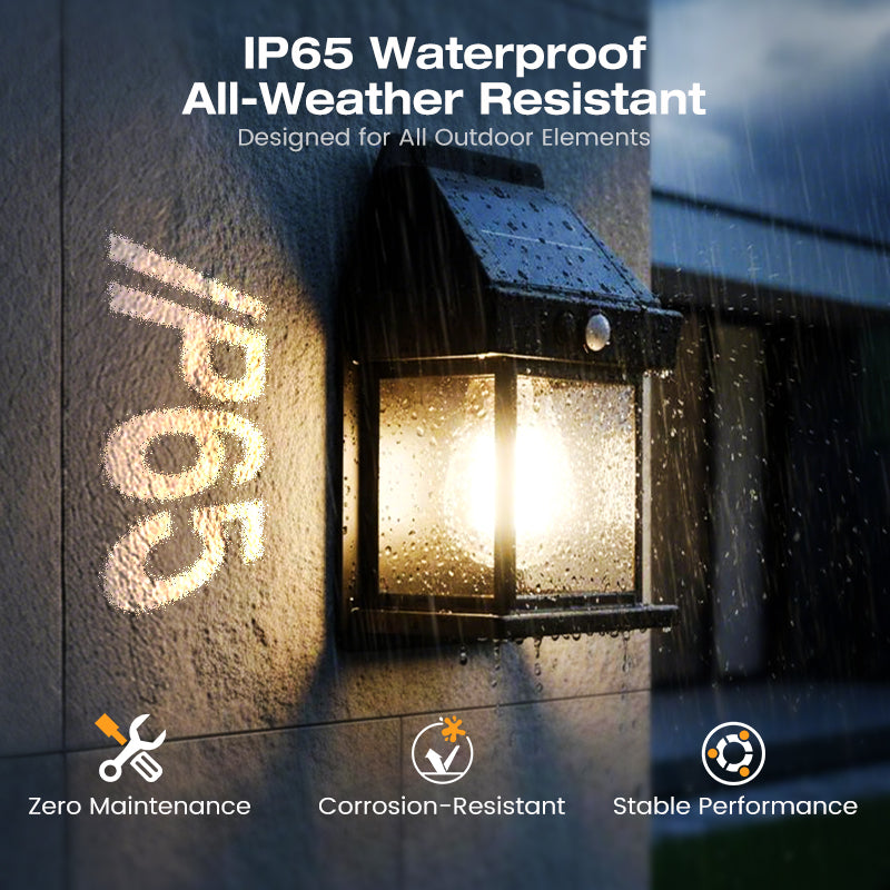 Solar Außenleuchte mit Bewegungsmelder – IP65 LED Sicherheitslicht