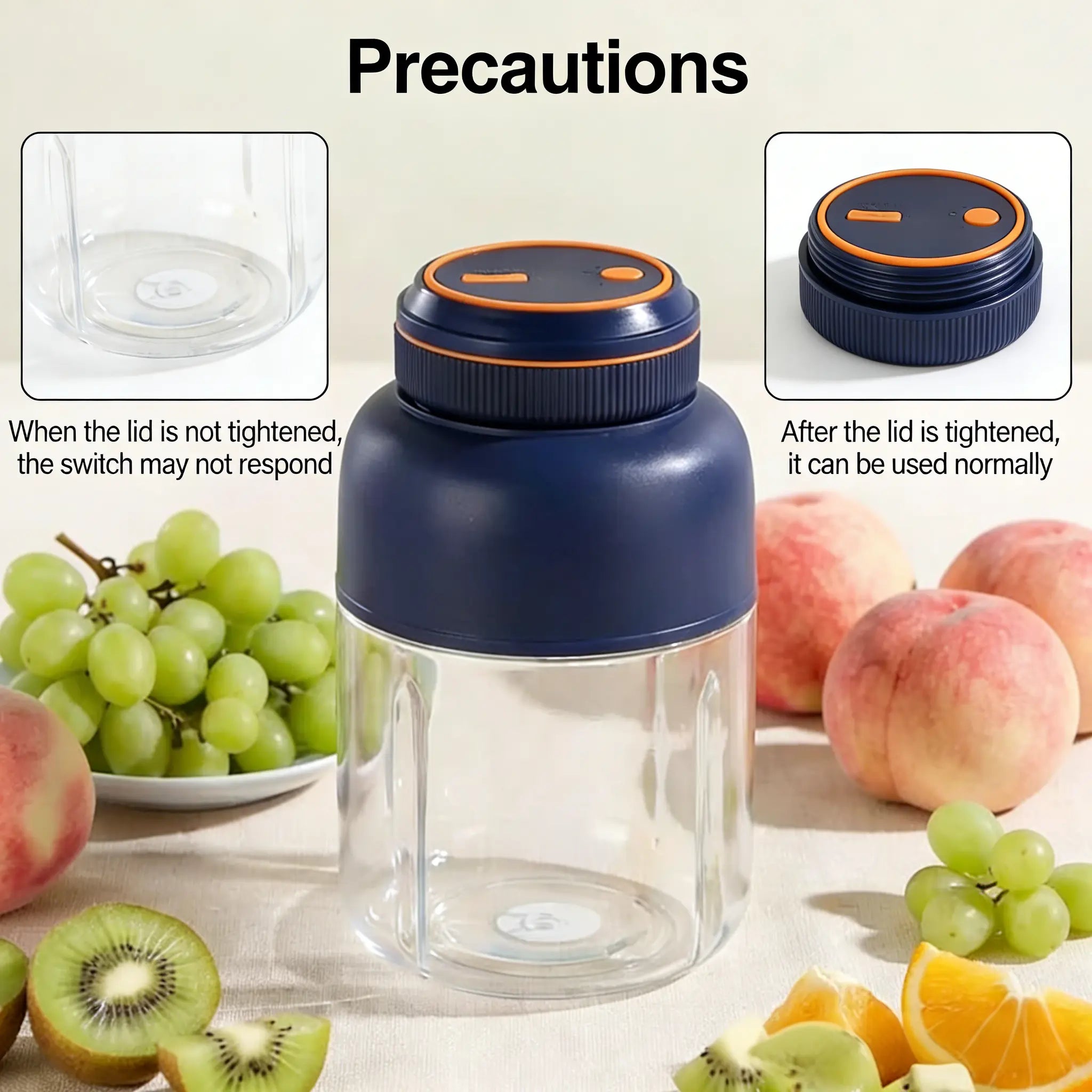 Tragbarer USB Mixer 800 ml – Kabelloser Smoothie-Maker für unterwegs